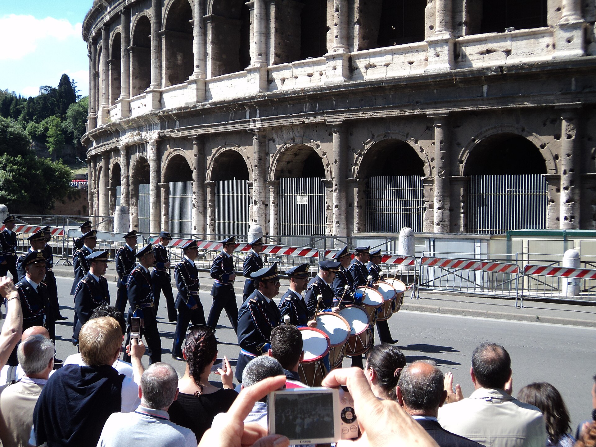 Personale della banda dell’Aeronautica Militare in uniforme